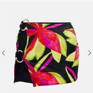 Louisa Ballou Green and Orange Skirt with Gold Ring